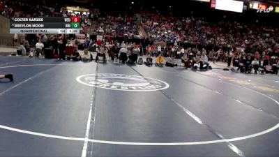 3A 132 lbs Quarterfinal - Colter Barzee, West Side vs Breylon Moon, Ririe