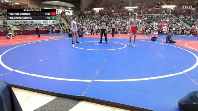 138 lbs Quarterfinal - Kanden Carson, PrimeTime Youth Wrestling vs Asher George, Springdale Elite Wrestling Club