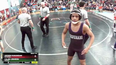 120 lbs Semifinal - Caleb LeBaron, Rancho vs Jayden Manangan, Silverado