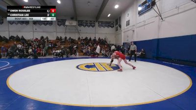 169 lbs Cons. Round 2 - Owen Rosslee, Independence (San Jose) vs Christian Lee, Santa Teresa