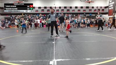 60 lbs Cons. Round 3 - Mason Oliver, Summerville Takedown vs Cole Licausi, Knights Youth Wrestling