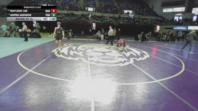 138 lbs Round Of 16 - Mayleek Lee, Orangeburg-Wilkinson vs Aspen Addison, Pendleton