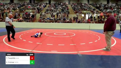 43 lbs Quarterfinal - Tanner Twaddle, Savannah Wrestling Center vs Elijah Fulmer, Georgia