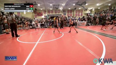 100 lbs Rr Rnd 2 - Kai'lynn Neighbors, Muskogee Rougher Youth Wrestling vs Emma Luper, Wyandotte Youth Wrestling