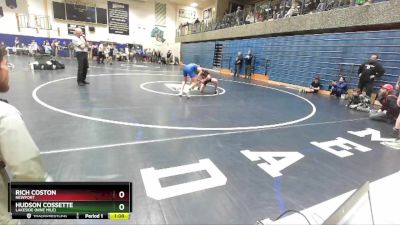 115 lbs 1st Place Match - Hudson Cossette, Lakeside (Nine Mile) vs Rich Coston, Newport