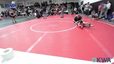 43 lbs Quarterfinal - Cannon Adams, Hilldale Youth Wrestling Club vs Rowdy Tyler, Berryhill Wrestling Club