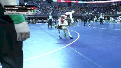 1A-132 lbs Champ. Round 2 - Aydan Groom, North Mahaska vs Kalab Kuhl, Logan-Magnolia