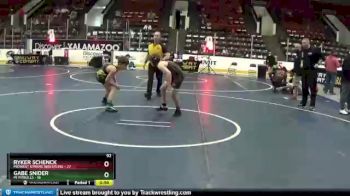 92 lbs Round 3 (4 Team) - Ryker Schenck, Midwest Xtreme Wrestling vs Gabe Snider, MI Pitbulls