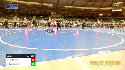 100 lbs Final - Kohen Martin, Claremore Wrestling Club vs Zeek Buchan, Sherman Challengers