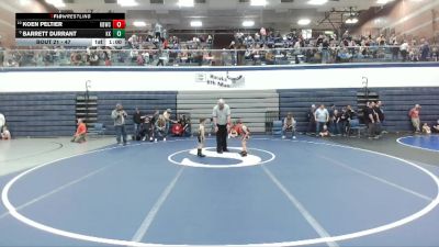47 lbs Cons. Round 4 - Koen Peltier, Kimberly Bulldog Wrestling Club vs Barrett Durrant, Kuna Klub