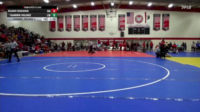 165 lbs Champ. Round 1 - Damien Valdez, Lemoore College vs Elijah Sudaria, Chabot College