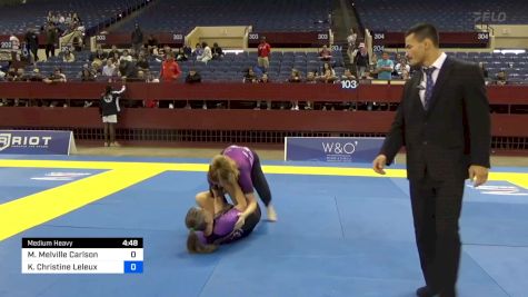 Mendi Melville Carlson vs Kelly Christine Leleux 2024 Pan IBJJF Jiu-Jitsu No-Gi Championship
