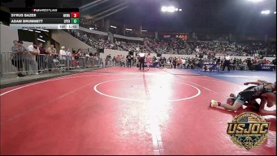 55 lbs Round Of 16 - Syrus Bazer, Nebraska Wrestling Academy vs Adam Brummett, Sperry Wrestling Club