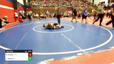 112 lbs Quarterfinal - Bennett Mikles, Team Tulsa Wrestling Club vs Jayden Beard, Tulsa Blue T Panthers