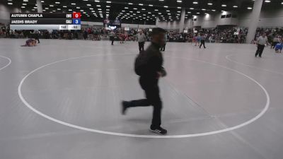 120 lbs Cons. Sub-rd Of 32 - Jaedis Brady, California vs Autumn Chapla, Eaglecrest Wrestling Club