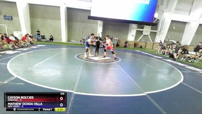 215 lbs Round 2 (8 Team) - Cayson Boltjes, Nebraska vs Mathew Ochoa Villa, New Jersey