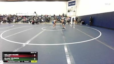 125 lbs Semifinal - Elijah Valencia, Menlo College vs William Moore, Westcliff