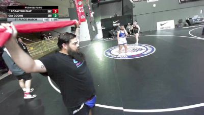 1st Place Match - Rosalynn Diaz, Delta Wrestling Club vs Gia Coons, Animal House Wrestling