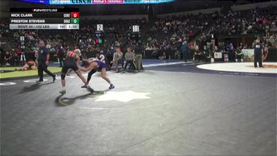 132 lbs Round Of 64 - Nick Clark, Centennial (CS) vs Preston Stevens, Shasta (NS)