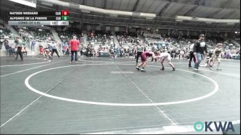 90 lbs Consi Of 8 #2 - Rayden Wishard, Claremore Wrestling Club vs Alfonso De La Fuente, Clinton Youth Wrestling