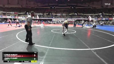 113 lbs Quarters & Wb (16 Team) - Cyrus Hurley, Delaware Military Academy vs Owen O`Leary, Ridge