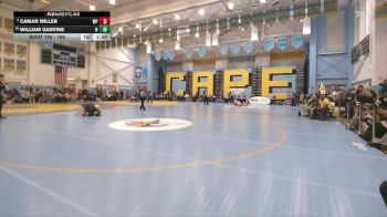 165 lbs Quarterfinal - William Garvine, Newark H S vs Camar Miller, William Penn H.S.