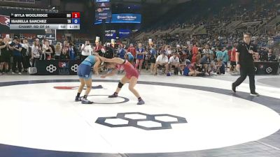 110 lbs Champ. Rd Of 64 - Myla Woolridge, Missouri vs Isabella Sanchez, Tennessee