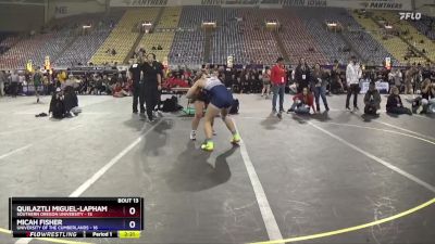 160 lbs Quarters & 1st Wb (16 Team) - Micah Fisher, University Of The Cumberlands vs Quilaztli Miguel-Lapham, Southern Oregon University