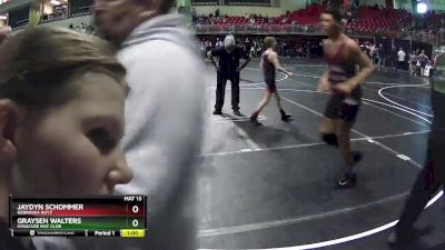 85 lbs Cons. Round 4 - Graysen Walters, Syracuse Mat Club vs Jaydyn Schommer, Nebraska Boyz