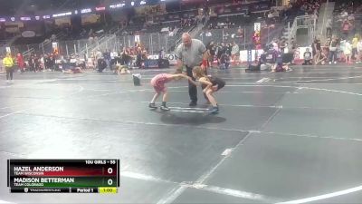 55 lbs 5th Place Match - Madison Betterman, Team Colorado vs Hazel Anderson, Team Wisconsin