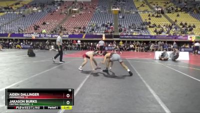 133 lbs Semis (4 Team) - Jakason Burks, Central Missouri vs Aiden Dallinger, Indianapolis