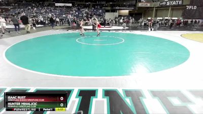 132 lbs Cons. Round 3 - Hunter Mihaljcic, Peninsula Wrestling Club vs Isaac Rust, Wrestling Rhinos Wrestling Club