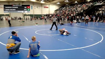 64 lbs Quarterfinal - Daishon Coomes, Phillipsburg Wrestling Club vs Owen Helmer, St. Paul Youth Wrestling
