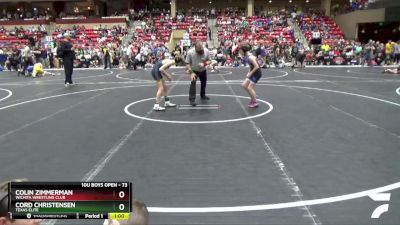 73 lbs Champ. Round 2 - Cord Christensen, Texas Elite vs Colin Zimmerman, Wichita Wrestling Club