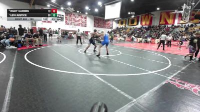 165 lbs Cons. Round 5 - Levi Justice, Calvary Chapel vs Riley Carnes, Temescal Canyon