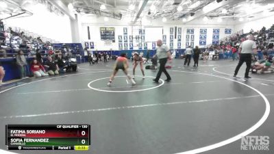 130 lbs Cons. Semi - Fatima Soriano, El Modena vs Sofia Fernandez, Camarillo