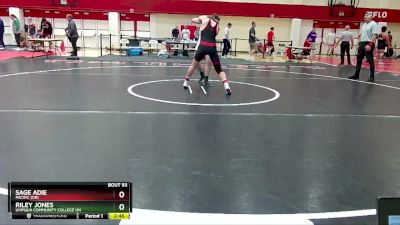 184 lbs Champ. Round 2 - Sage Adie, Pacific (OR) vs Riley Jones, Umpqua Community College Un