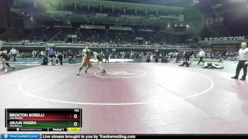 152 lbs 1st Place Match - Arjun Nagra, Vacaville vs Brokton Borelli, Los Banos