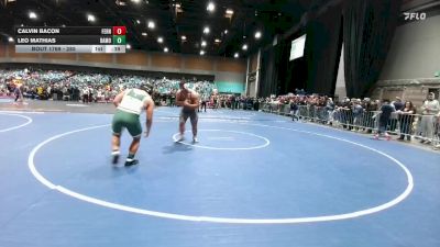 285 lbs Cons. Round 5 - Calvin Bacon, Fernley vs Leo Mathias, Battle Mountain