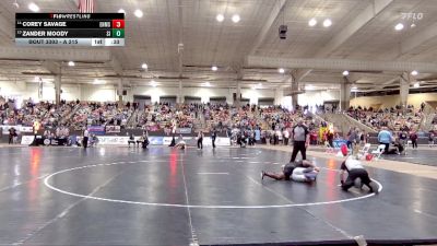 A 215 lbs Cons. Round 2 - Corey Savage, East Nashville Magnet School vs Zander Moody, Signal Mountain High School