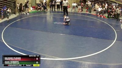 61 lbs Cons. Round 4 - Gilmore Purser, Charger Wrestling Club vs Nash Roberts, Timpanogos Wrestling