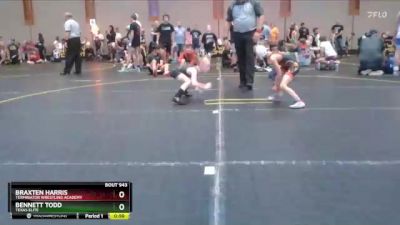 46 lbs Cons. Semi - Braxten Harris, Terminator Wrestling Academy vs Bennett Todd, Texas Elite