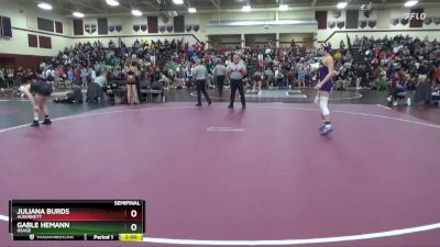 115 lbs Semifinal - Gable Hemann, Osage vs Juliana Burds, Alburnett