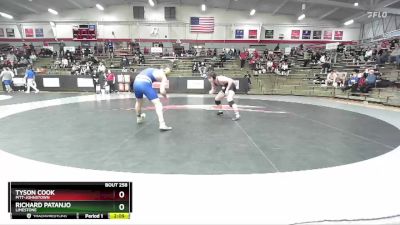 133 lbs Cons. Round 2 - Tyson Cook, Pitt-Johnstown vs Richard Patanjo, Limestone