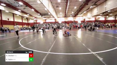 Rr Rnd 3 - Avery Decker, Killingly Youth vs Gavin Tobin, New England Gold