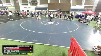 95 lbs Champ. Round 1 - Olivia Hernandez, Beaver Dam WC vs Camree Cranford, Shootbox WC