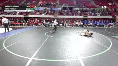 150 lbs Round 3 - 2nd Wrestleback And Semi-finals(16 Team) - Nicholas Torres, Mission Sharyland vs Adam Trujillo, Dumas
