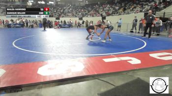 84 lbs Quarterfinal - Malea Hawkins, Tulsa Union Girls vs ZaNique Miller, Cowboy Wrestling Club