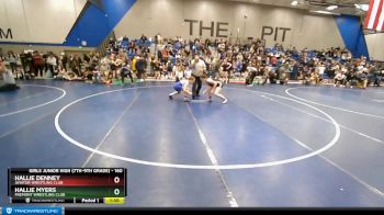 160 lbs Semifinal - Hallie Denney, AVIATOR WRESTLING CLUB vs Hallie Myers, Fremont Wrestling Club