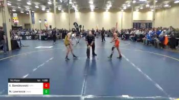 107 lbs 7th Place - Xavier Dombkowski, Cathedral Prep vs Michael Lawrence, Chartiers Valley